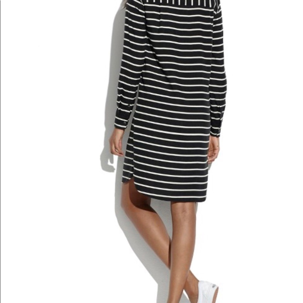 Madewell Silk Striped Tunic Dress - Picture 2 of 3